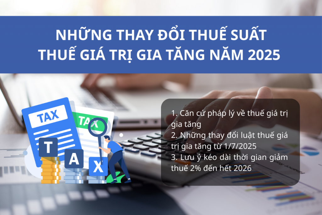 THAY ĐỔI THUẾ SUẤT THUẾ GIÁ TRỊ GIA TĂNG NĂM 2025
